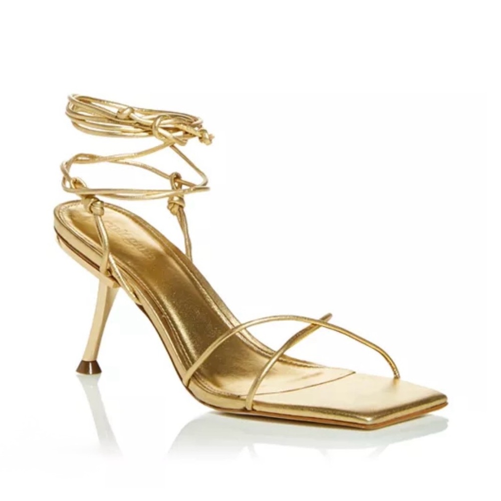 Cult Gaia Gold Strappy Heels